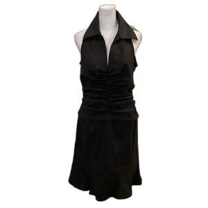 Tadashi Shoji Vintage High Neck Zip Black Bandage Sleeveless Cocktail Dress Sz 6